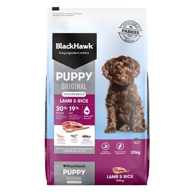 Black Hawk - Puppy Lamb & Rice Medium Breed 20kg