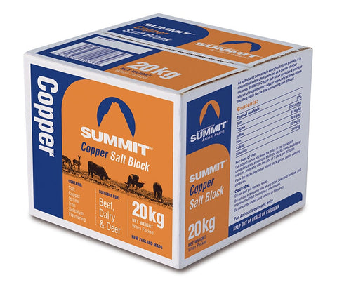 Summit Copper Cattle Salt Block 20Kg