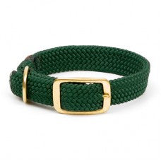 Mendota Double-Braid Collar - Green - Solid Brass