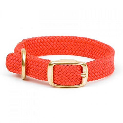 Mendota Double-Braid Junior Collar - Red - Solid Brass