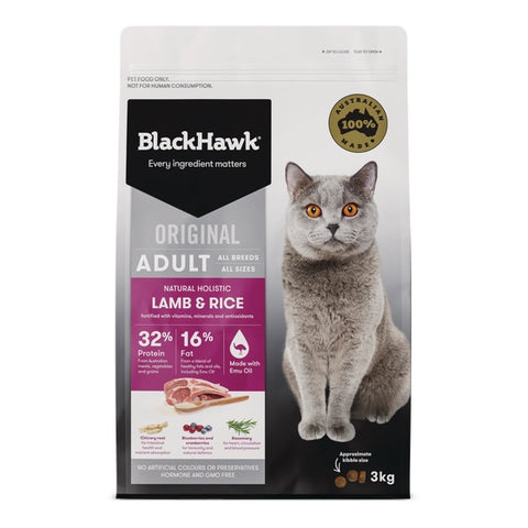Black Hawk - Lamb & Rice Cat food 3kg